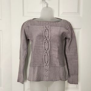 The Territory Ahead Boat Neck Cotton Spring Sweater, Small